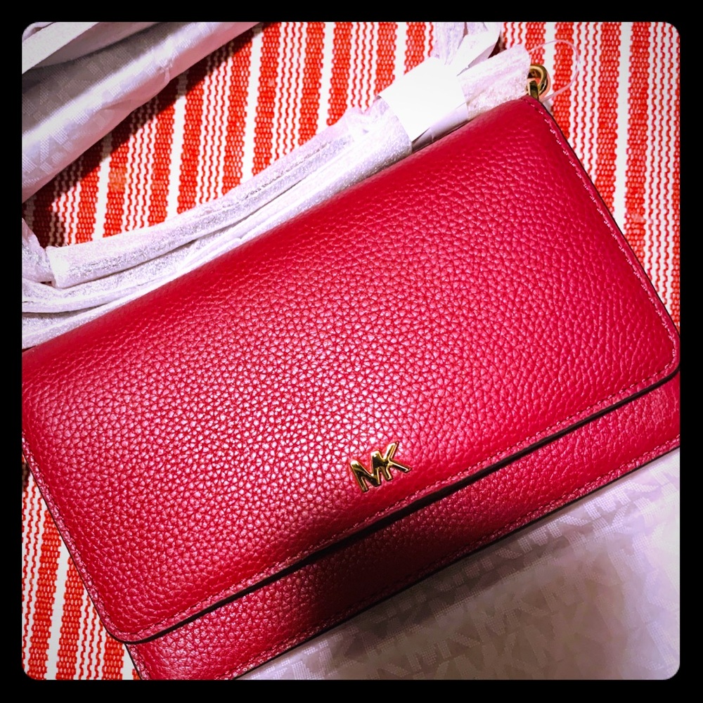 Michael Kors Leather Crossbody Phone Wallet